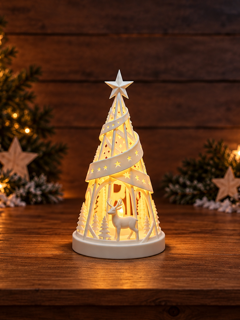 Xmas tree with reindeer