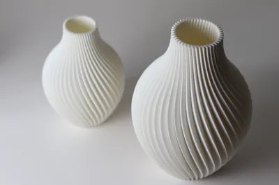 Modern Twisted Ribbed Vase